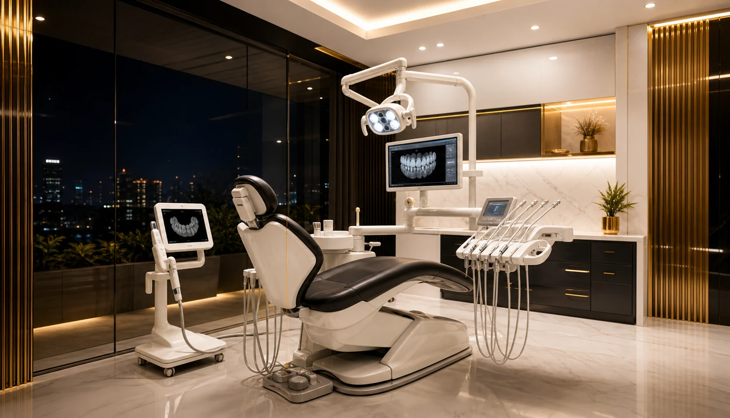 Dentist assessing an urgent dental concern in West Delhi
